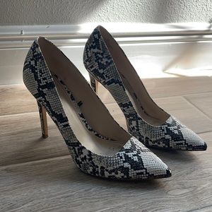 Snake print heels